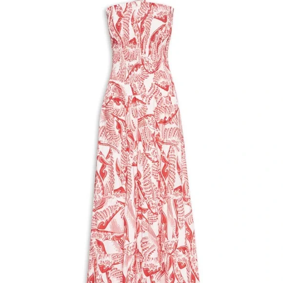 FARM Rio Strapless Red and White Dress - Picture 2 of 6